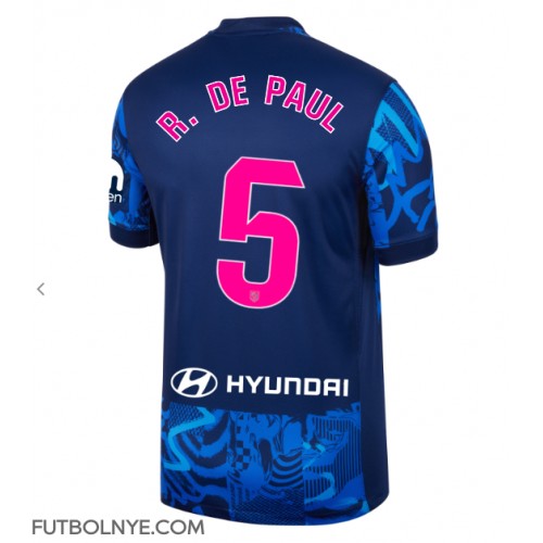 Camiseta Atletico Madrid Rodrigo De Paul #5 Tercera Equipación 2024-25 manga corta